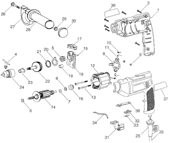 Part Location Diagram of 184895-00 Black and Decker SWITCH,SPEED